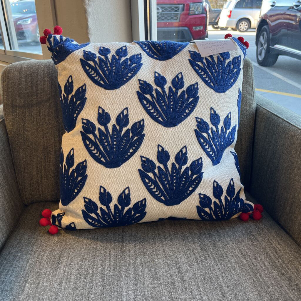 Nanette Crewel PomPom Pillow