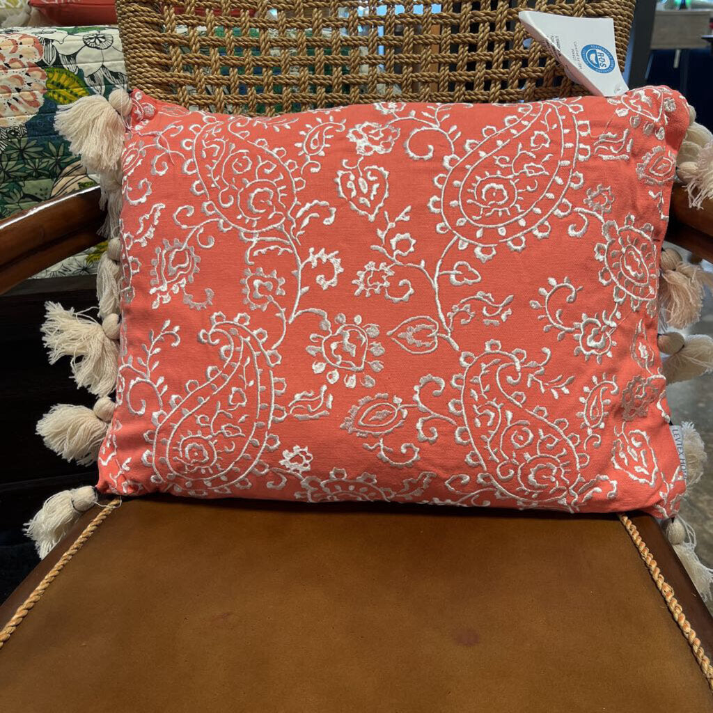 Caperoad Embroidered Pillow w/ Tassels