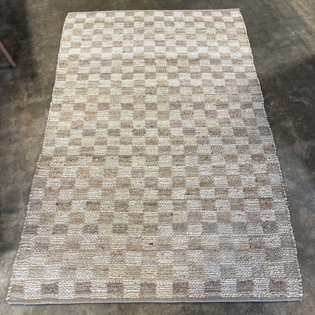 Aneira Checkered Jute Rug 5 X 8