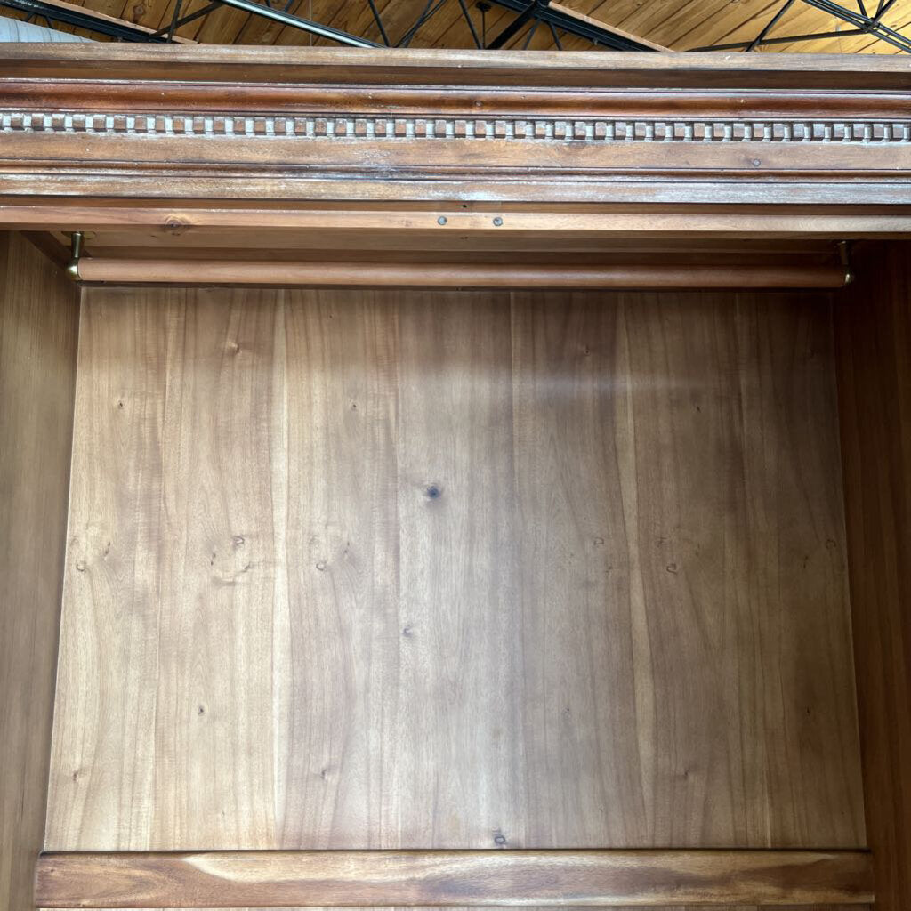 Restoration Hardware Wood Armoire (RT $4000) 57 X 25.25 X 84