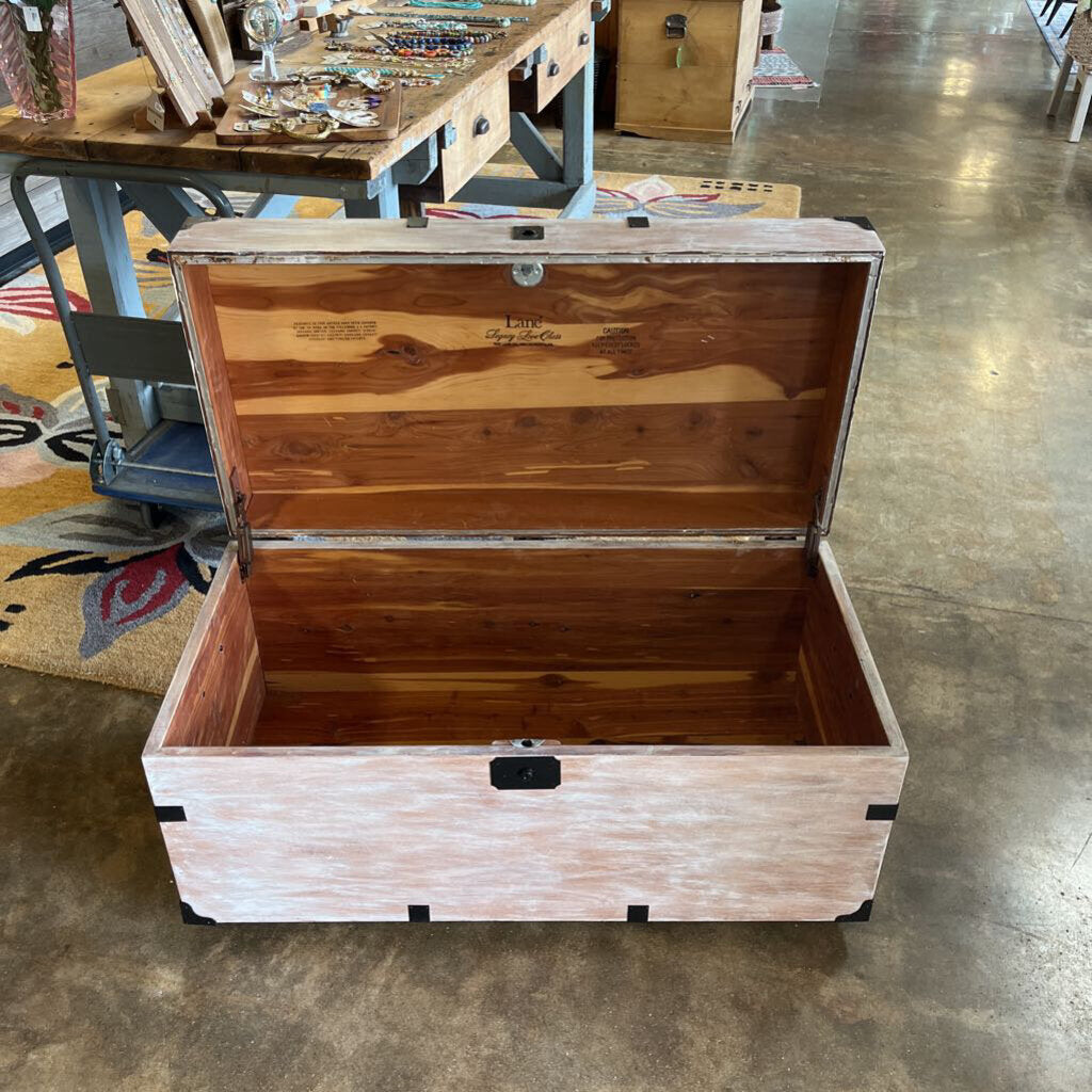 Rolling Cedar Lined Trunk 38.25 X 19.25 X 18.25