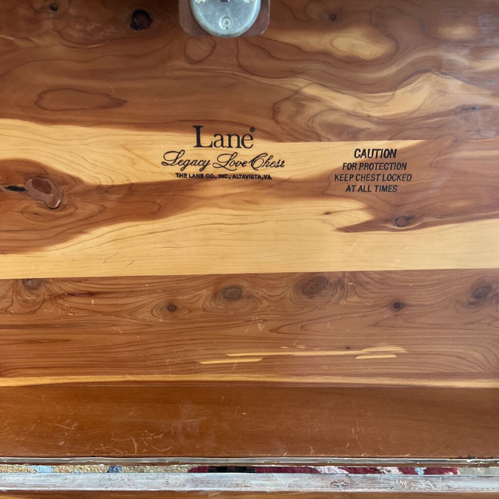 Rolling Cedar Lined Trunk 38.25 X 19.25 X 18.25