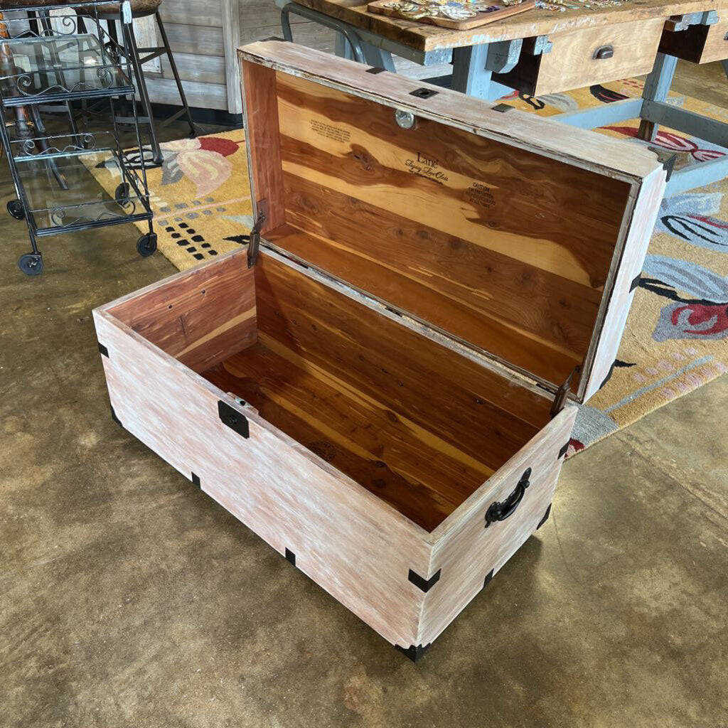 Rolling Cedar Lined Trunk 38.25 X 19.25 X 18.25
