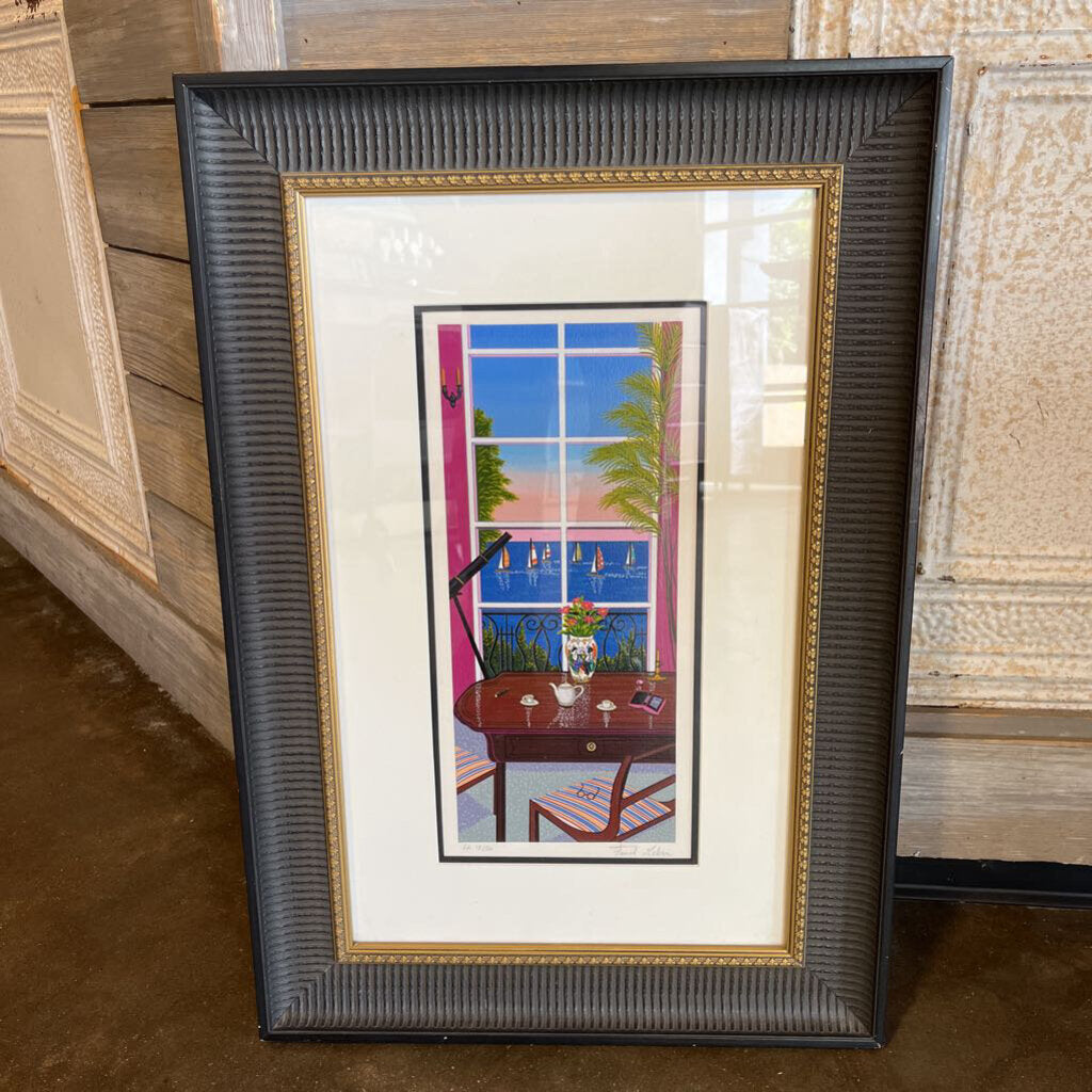 Sailboats Thru Window by Fanch Signed/Numbered