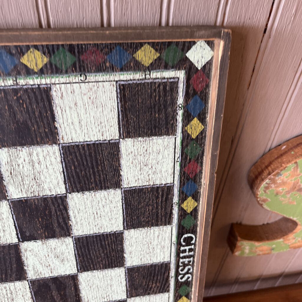 Past-Tyme Hanging Chess Board NO PIECES 16.5 X 16.5