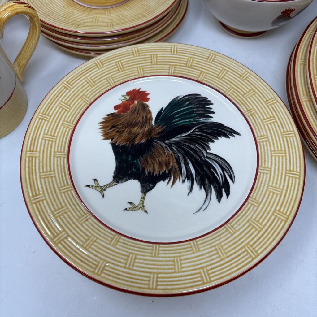 Cour Normandie Rooster Dishes 20 PC