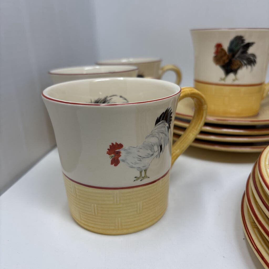 Cour Normandie Rooster Dishes 20 PC