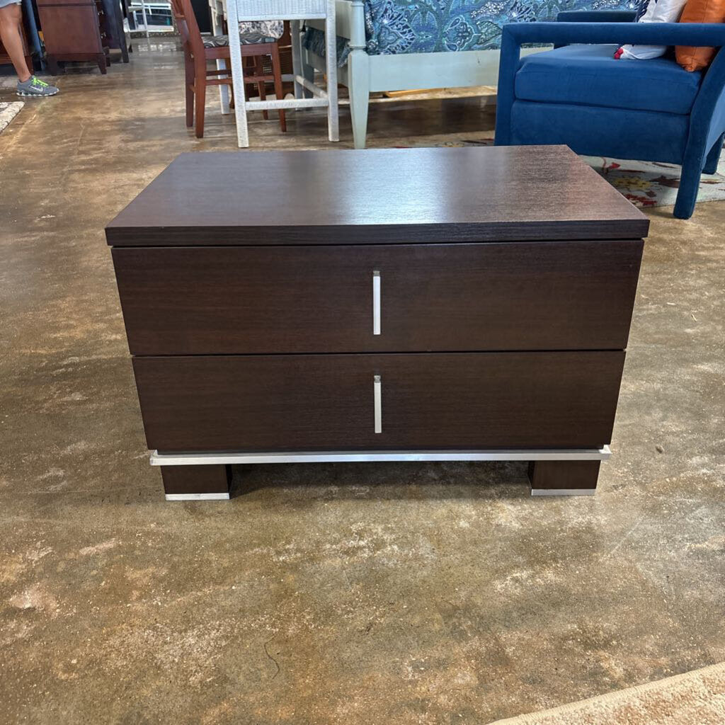 Modern 2 Drawer End Table 27.5x17.5x17.5