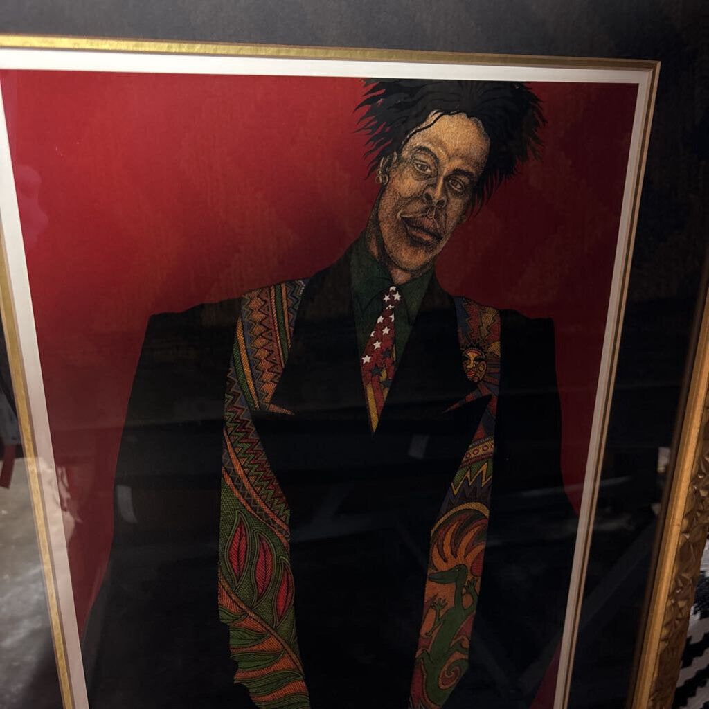 Framed Signed/Numbered Urban Knight by Charles Bibbs 25 X 46.5