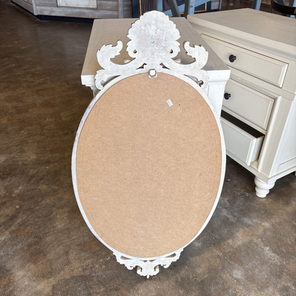 Decorative Frame Oval Mirror 39.5"H 19.5"W