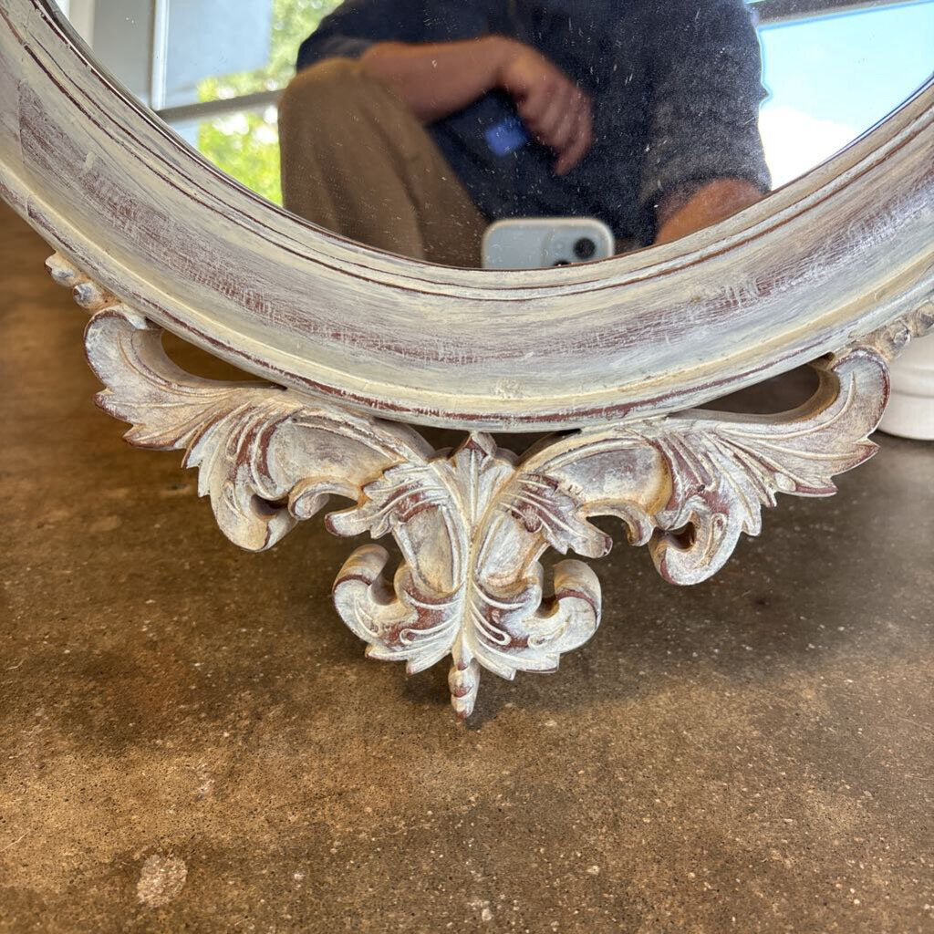 Decorative Frame Oval Mirror 39.5"H 19.5"W