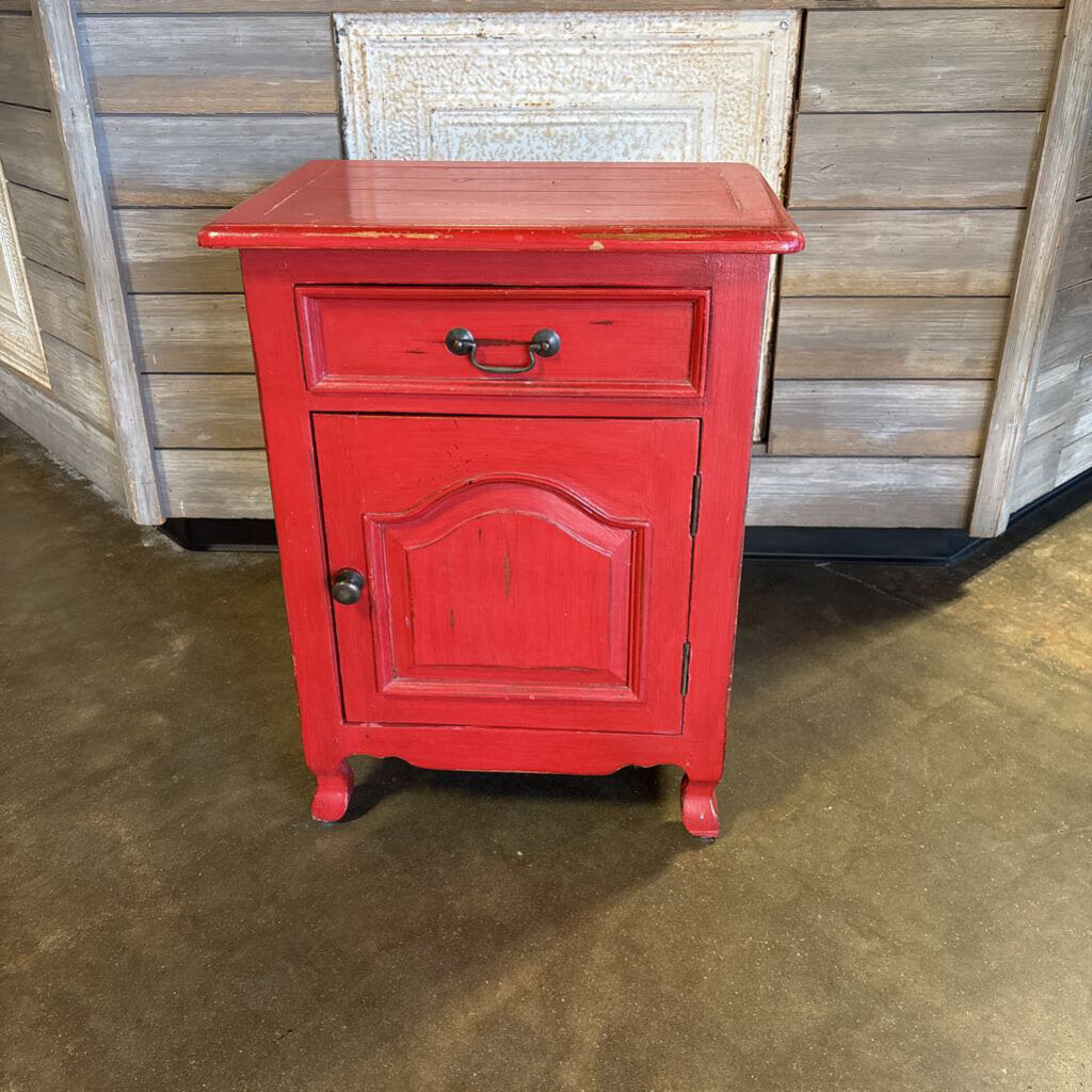 Distressed Wood Nightstand 20.75 X 15.25 X 27