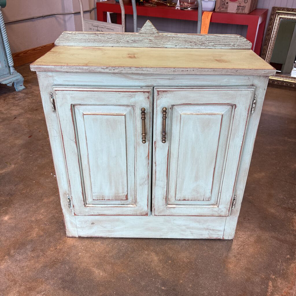 Distressed 2 Door Cabinet 29 X 11 X 33.5