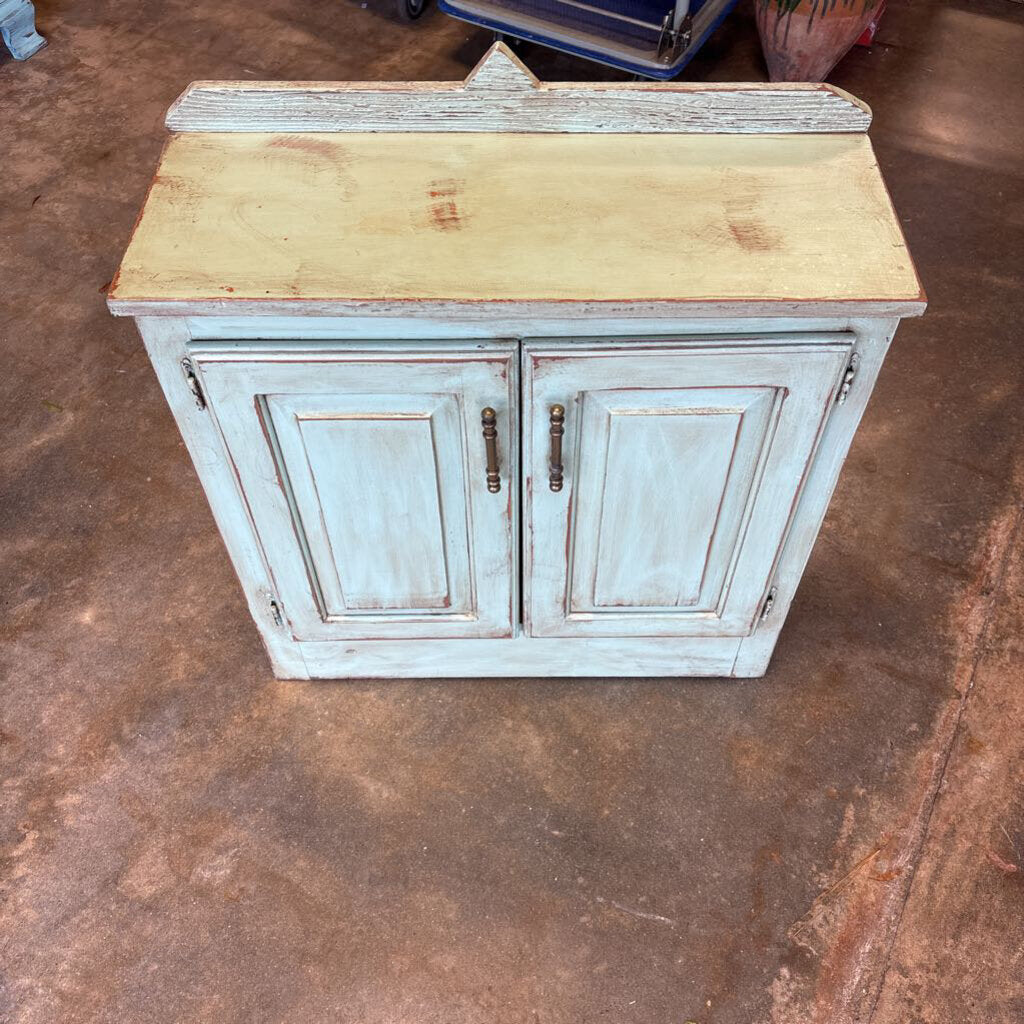 Distressed 2 Door Cabinet 29 X 11 X 33.5