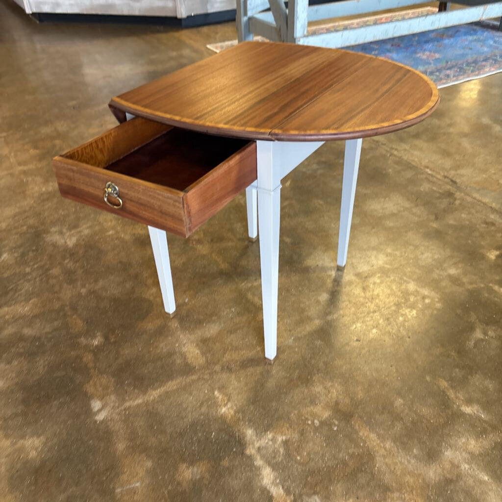 Drop Leaf Accent Side Table with Drawer