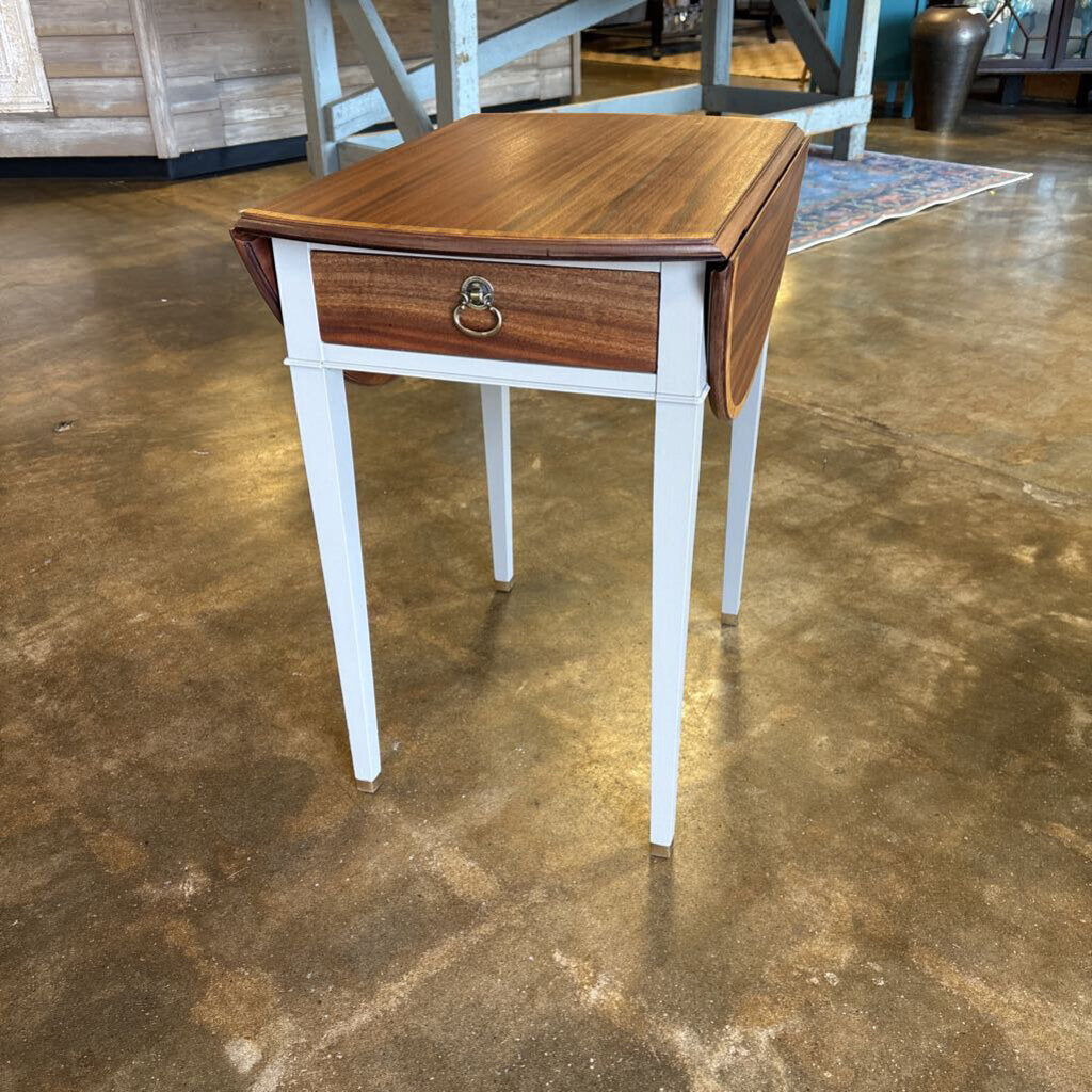Drop Leaf Accent Side Table with Drawer