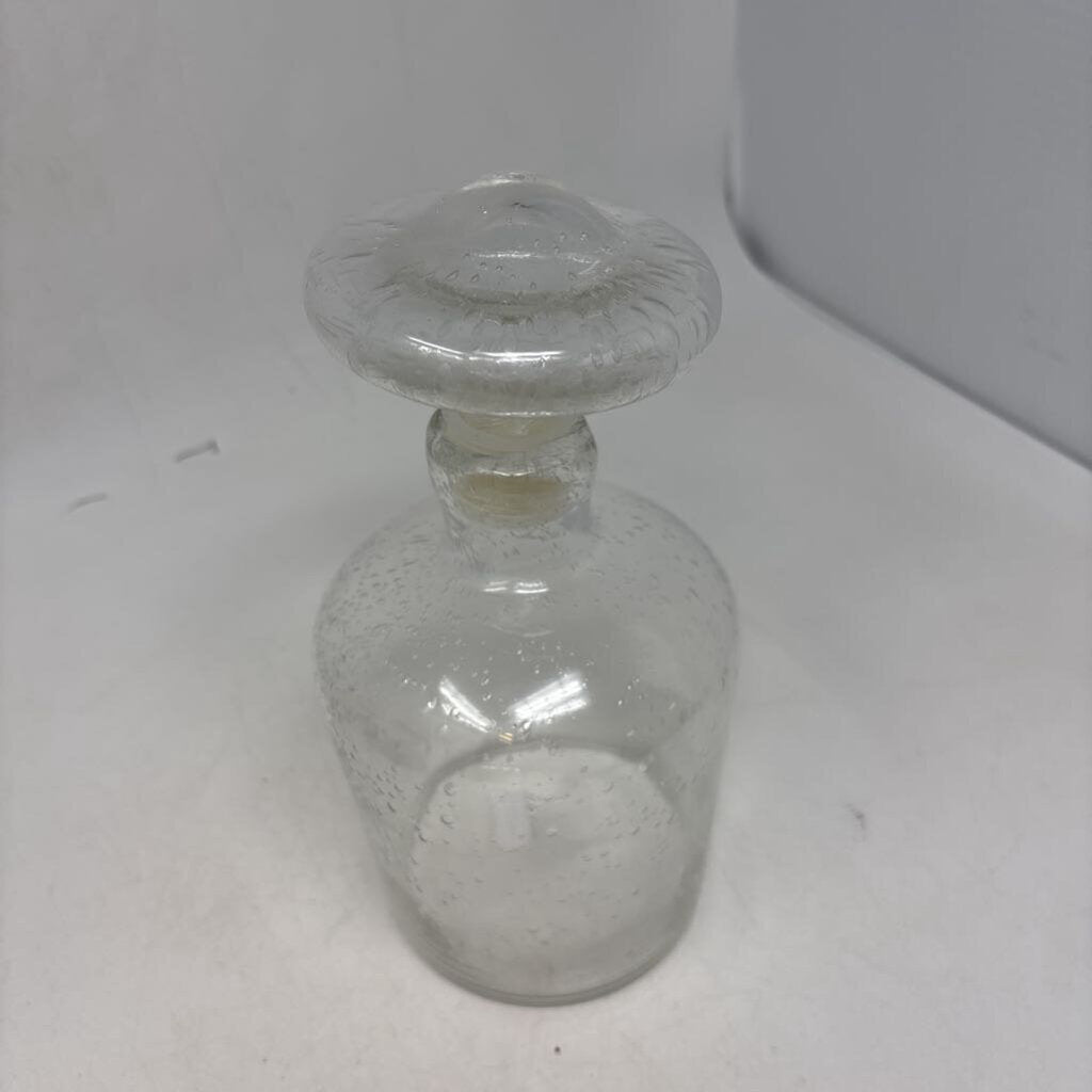 Glass Decanter with Mushroom Stopper