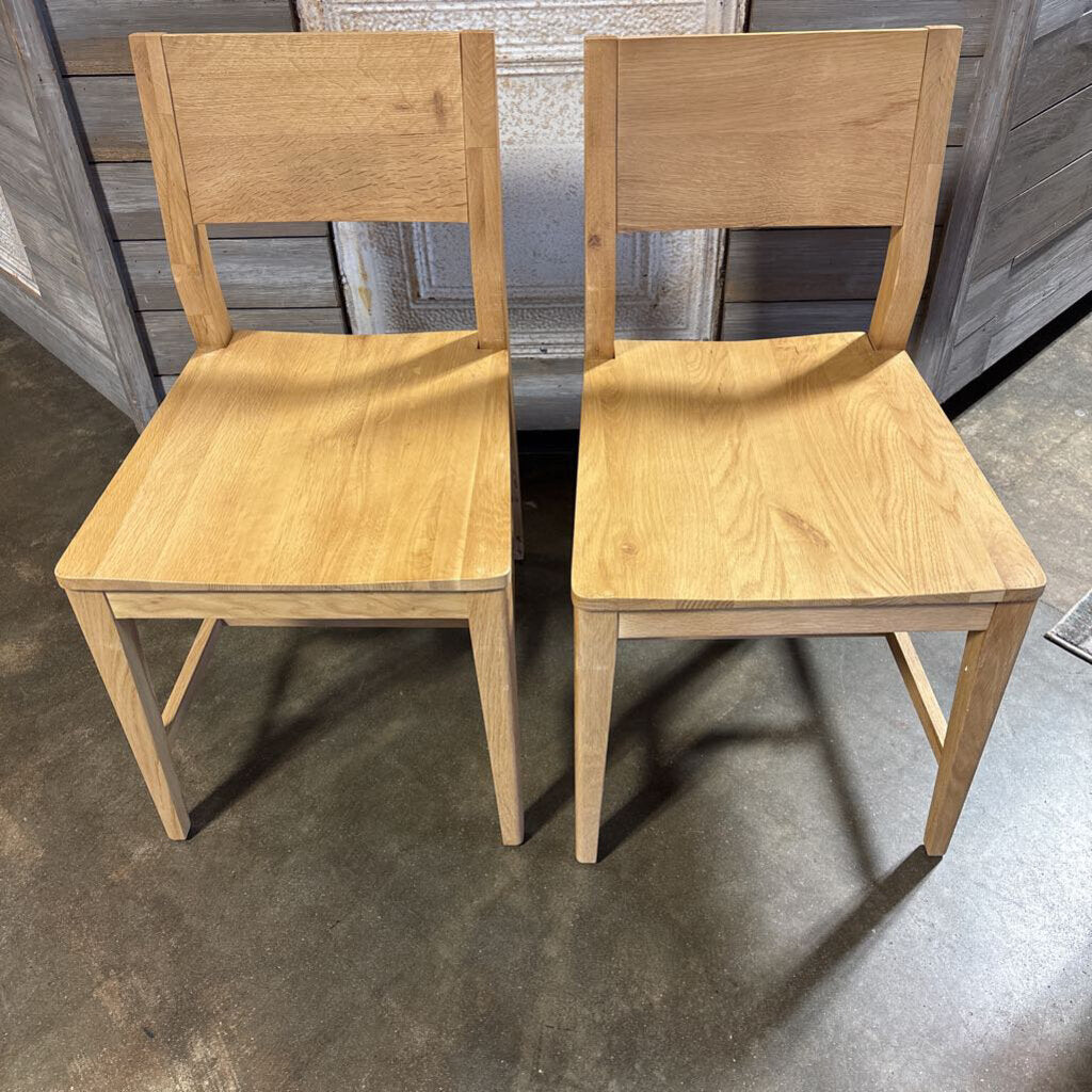 Set 2 Solid Wood Dining Chairs