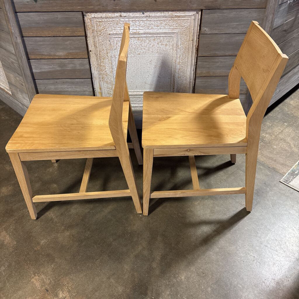 Set 2 Solid Wood Dining Chairs