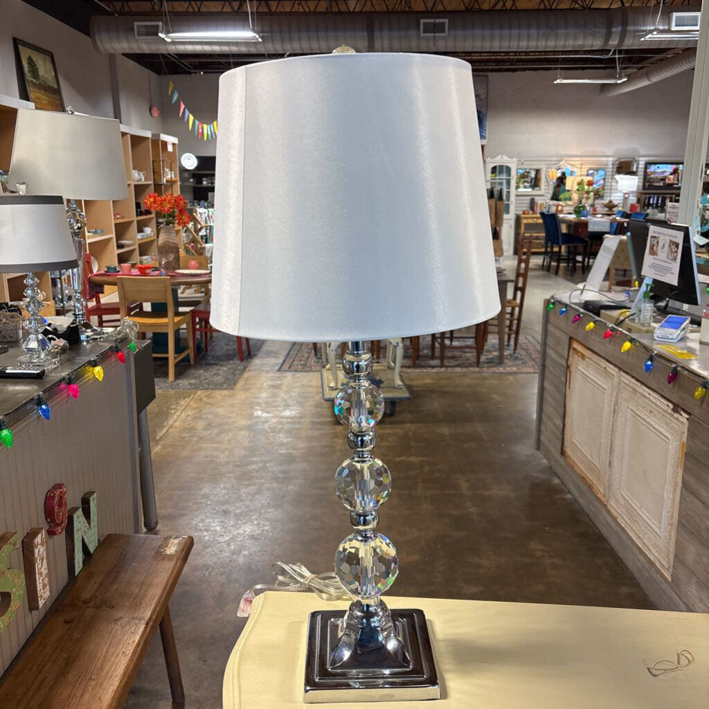 Stacked Crystal Balls Lamp 29in
