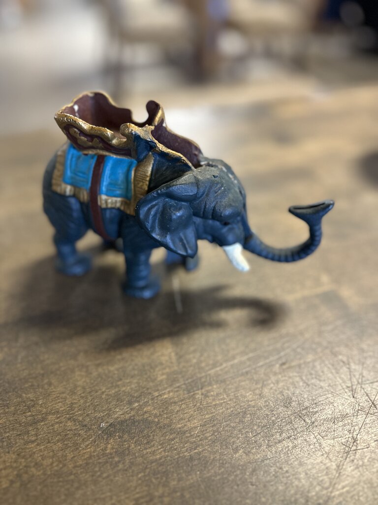 Antique Elephant Iron Coin Bank