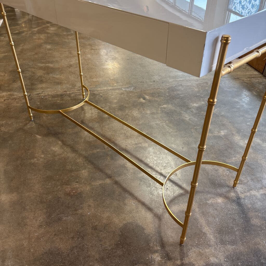 Lacquer Top 2 Drawer Desk 47.5 X 20 X 31.75