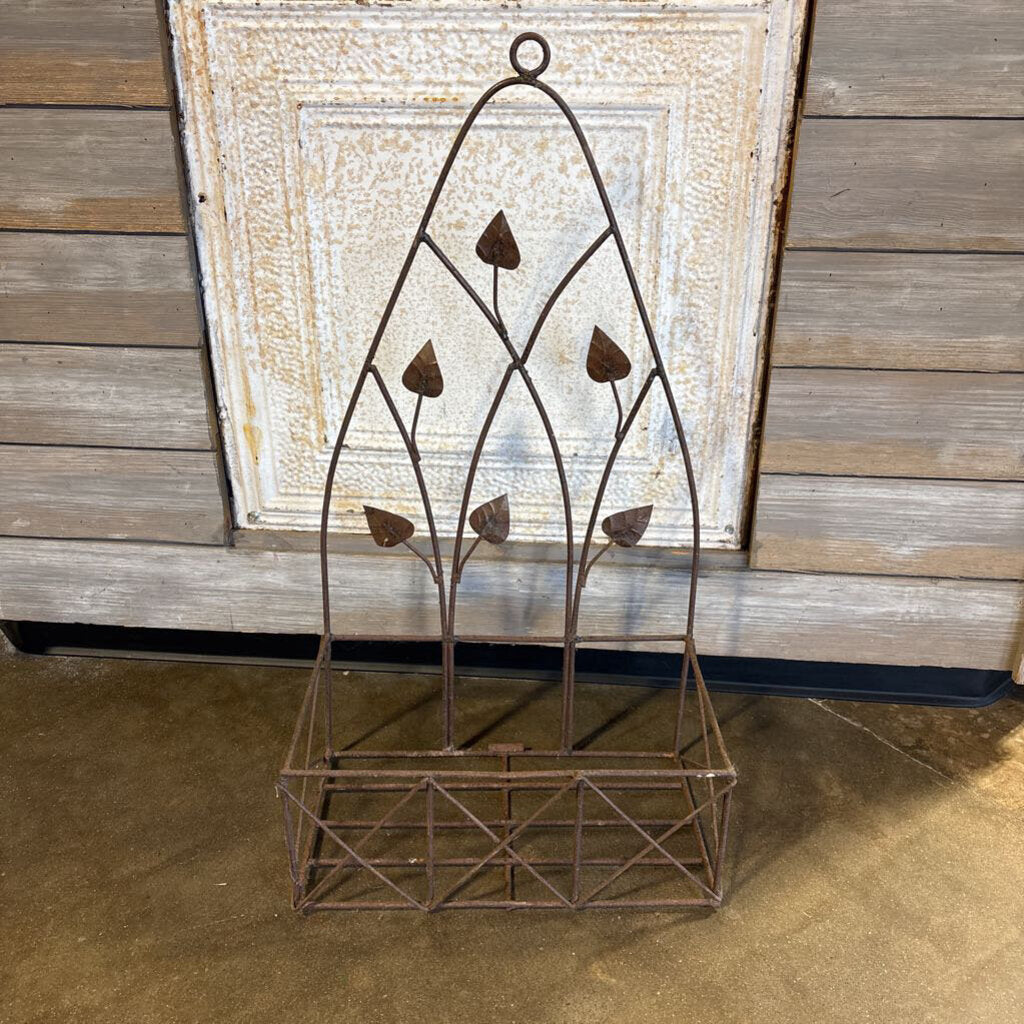 Wrought Iron Hanging Wall Planter Charleston