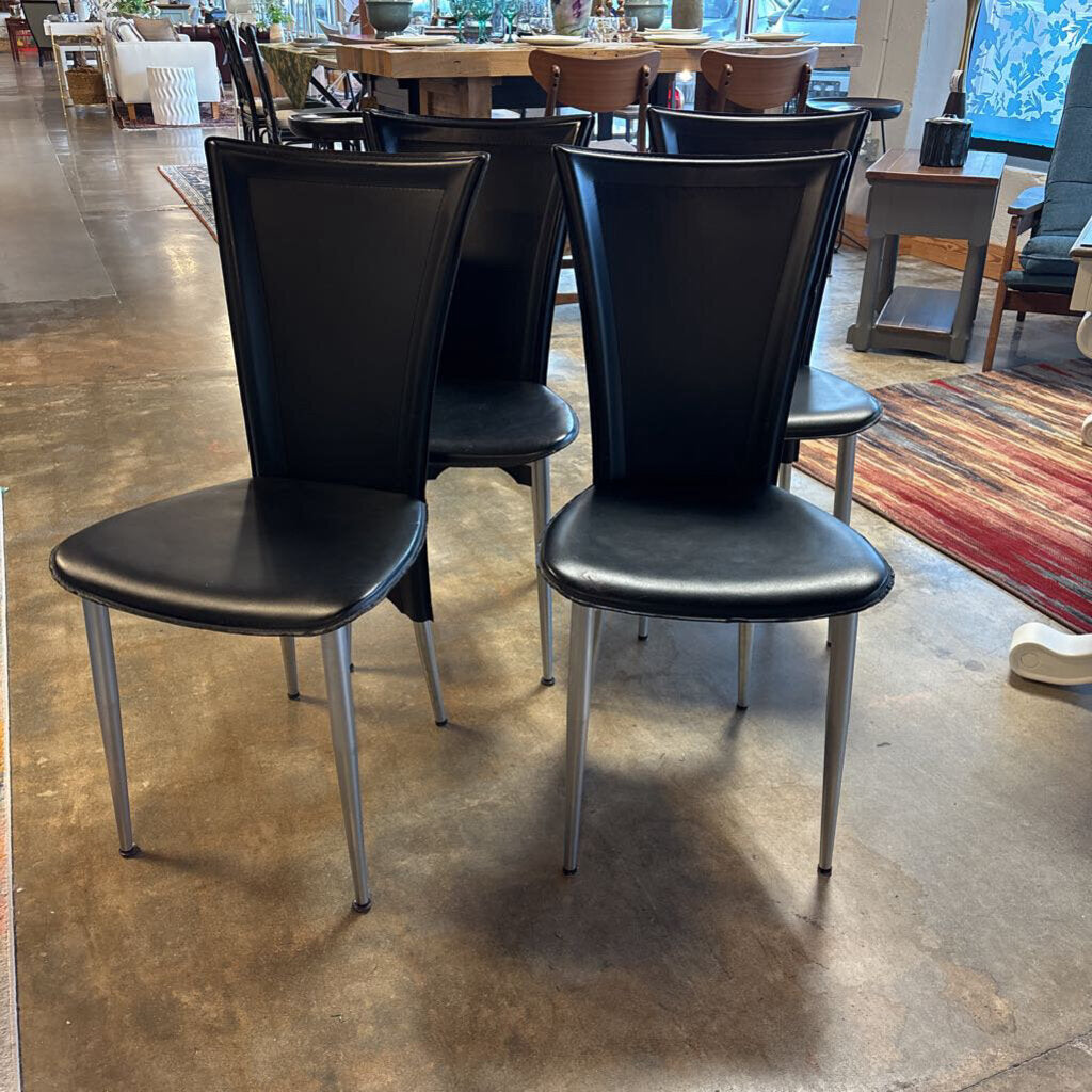 Set of 4 Faux Leather