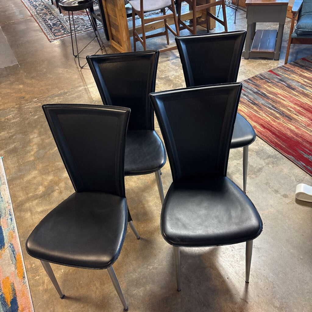 Set of 4 Faux Leather