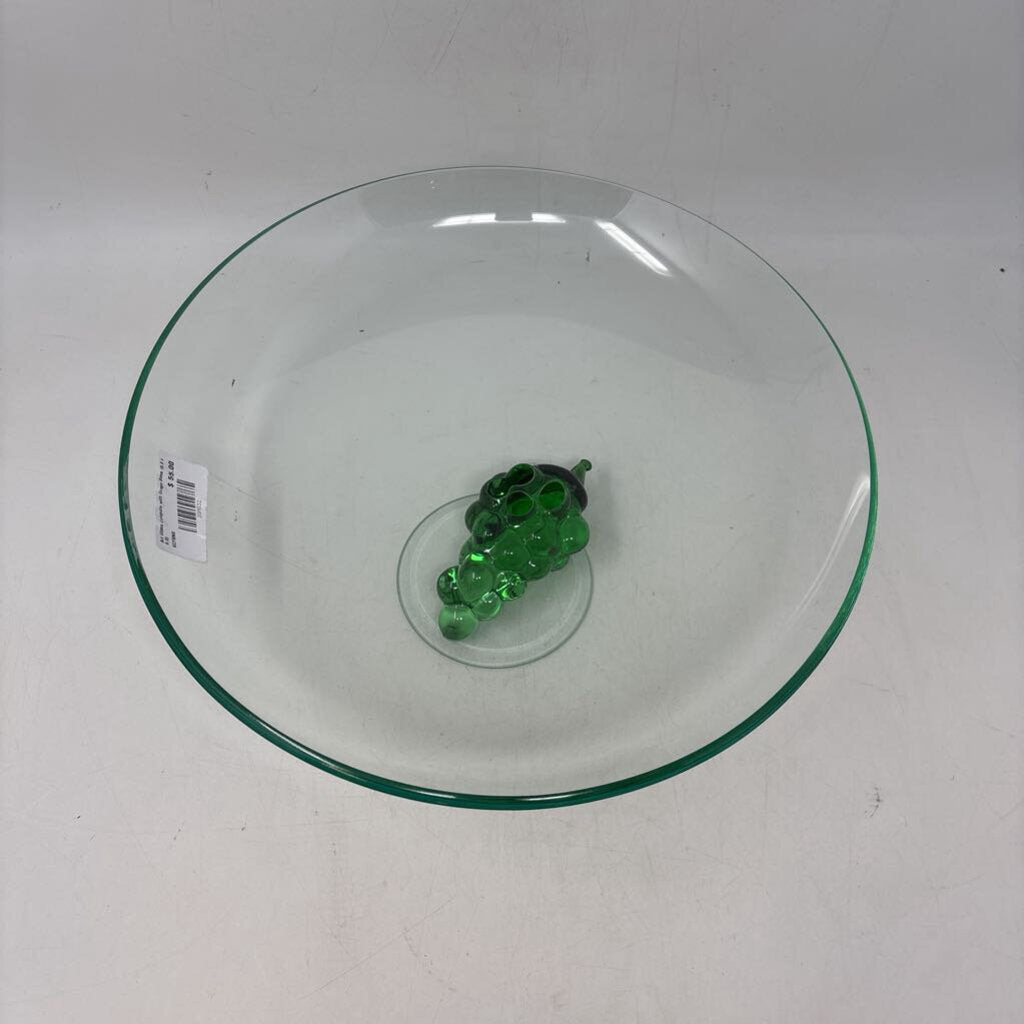Glass Compote Bowl with Grape Base