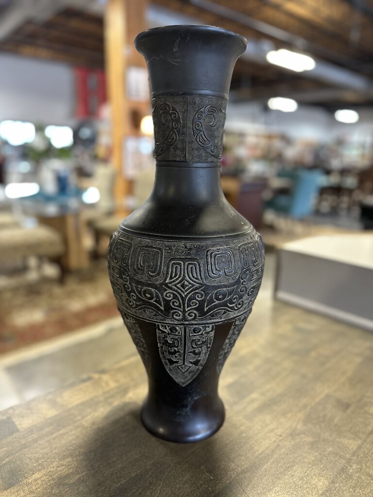 Japanese Metal Vase 20in