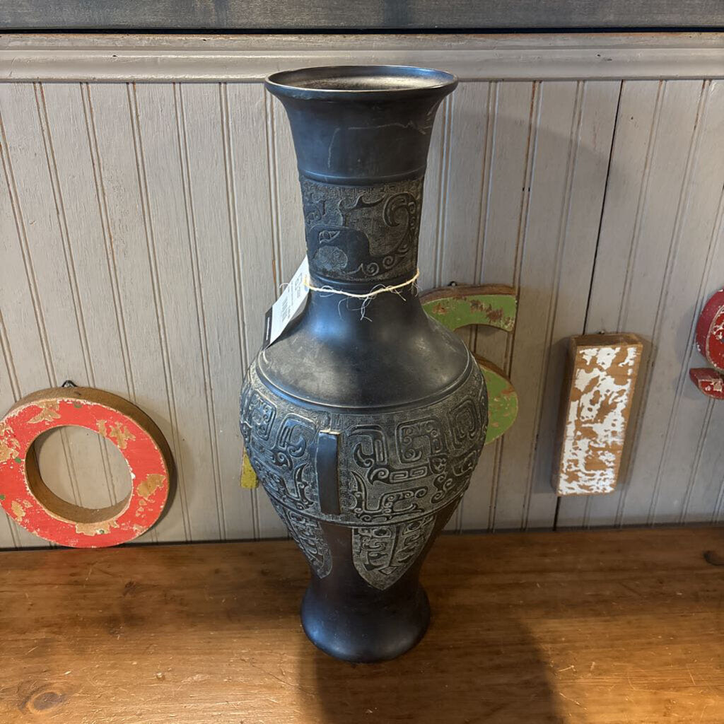 Japanese Metal Vase 20in