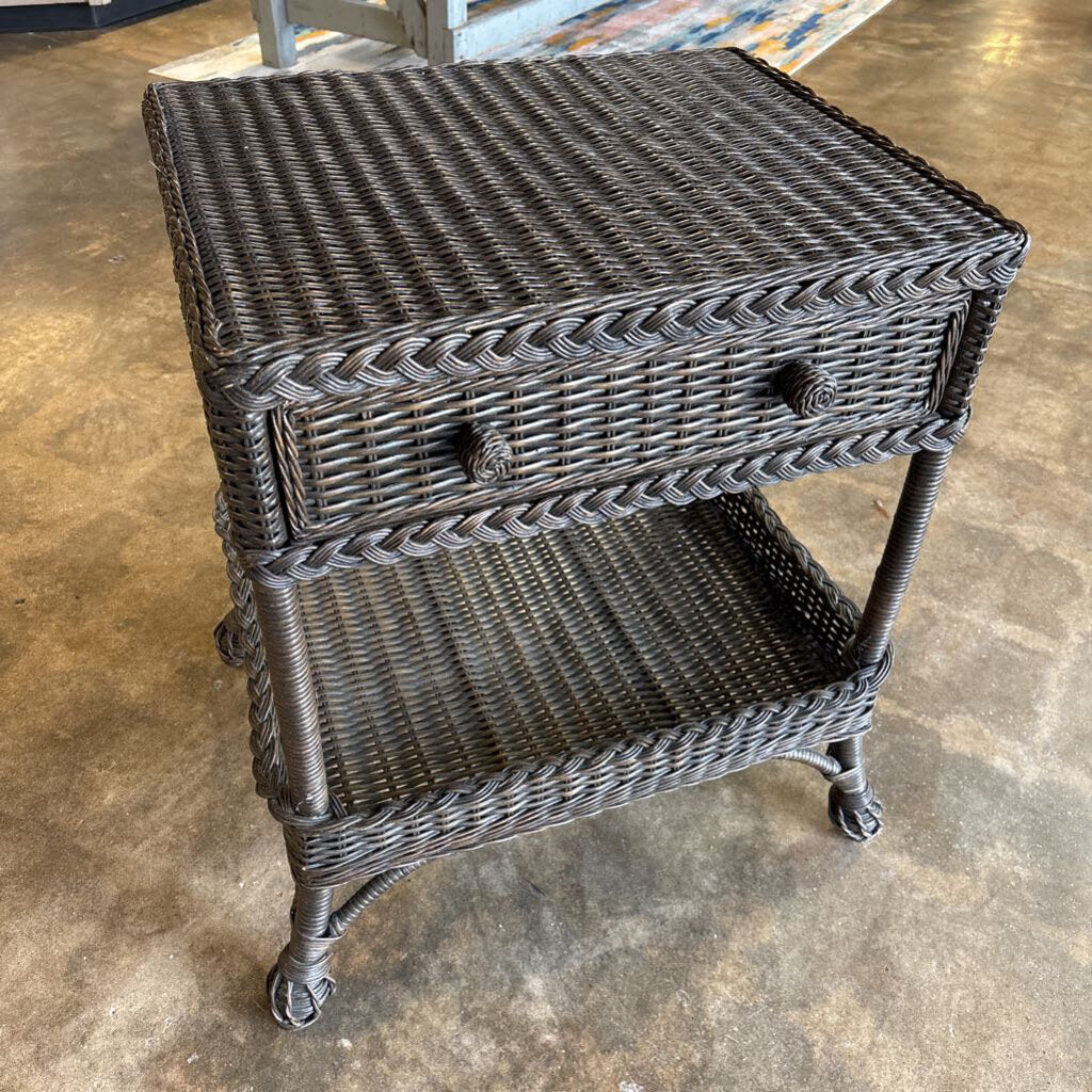 Wicker Bedside Table 24 X 20 2.75