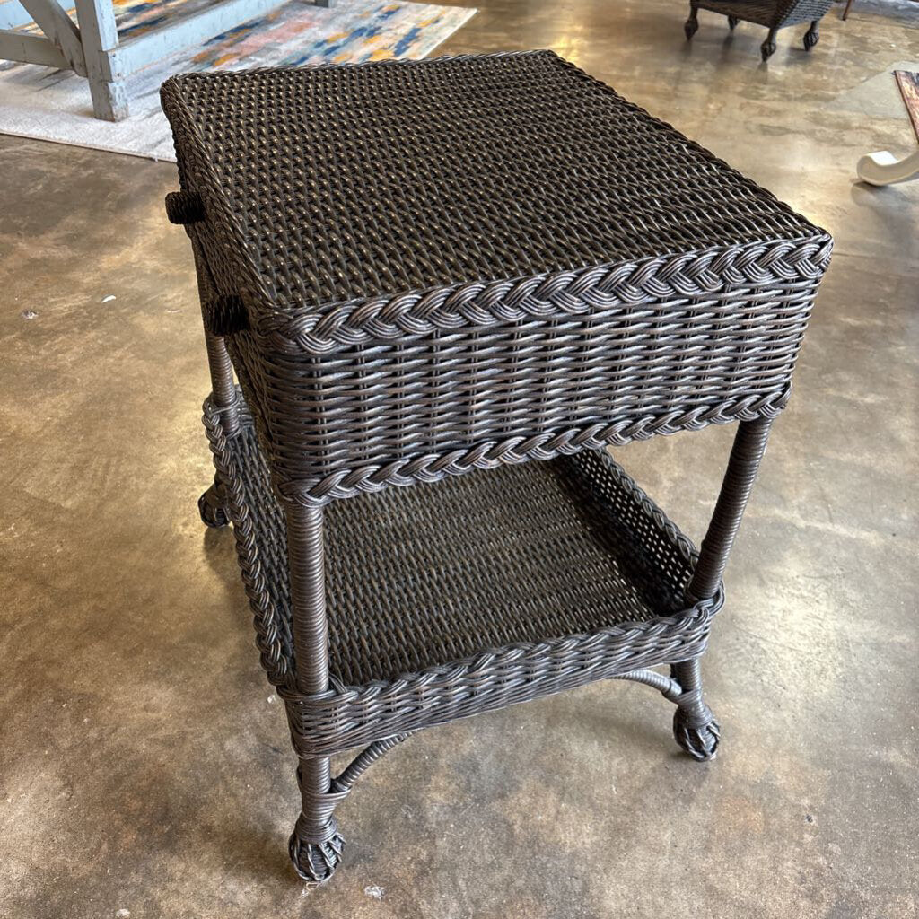 Wicker Bedside Table 24 X 20 2.75