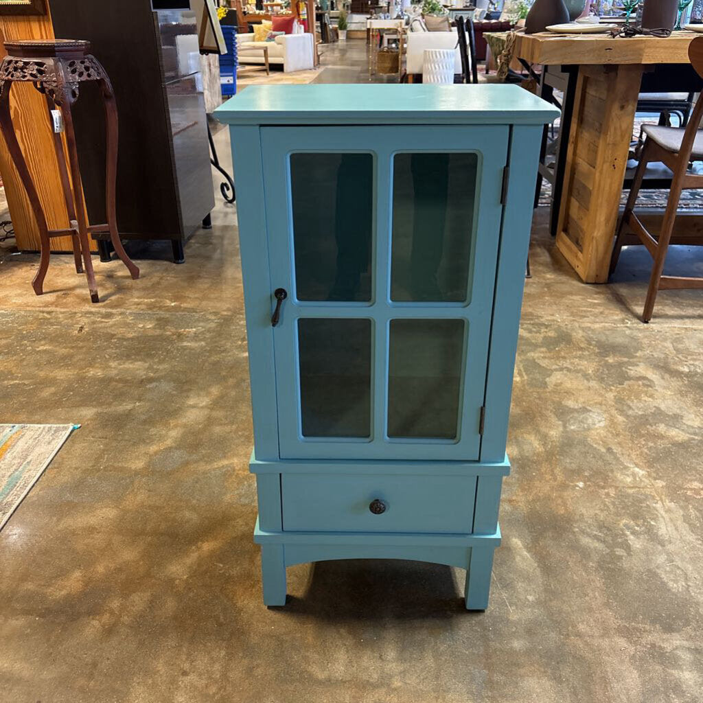 Glass Pane Door 1 Drawer Cabinet 18 X 13 X 36