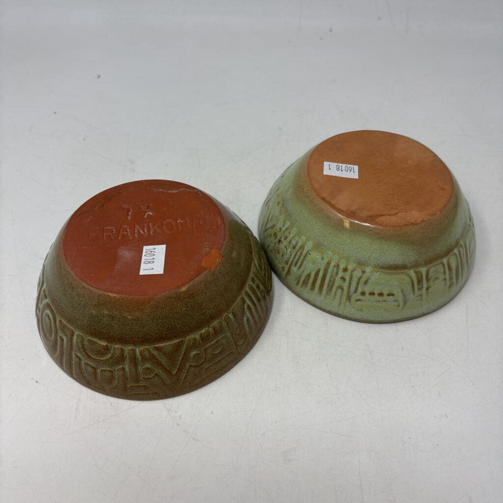 Frankoma Mayan Aztec Bowls 2 PC