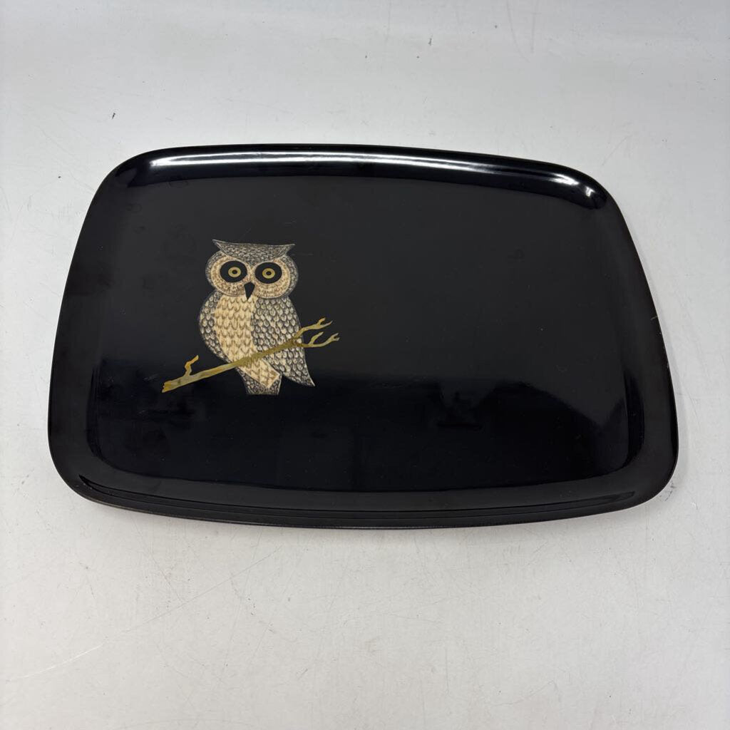 Couroc of Monterey Inlaid Owl Platter