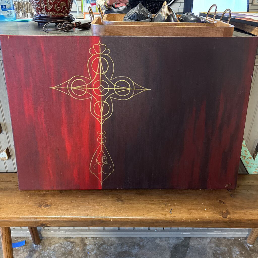 Abstract Cross 36 X 24