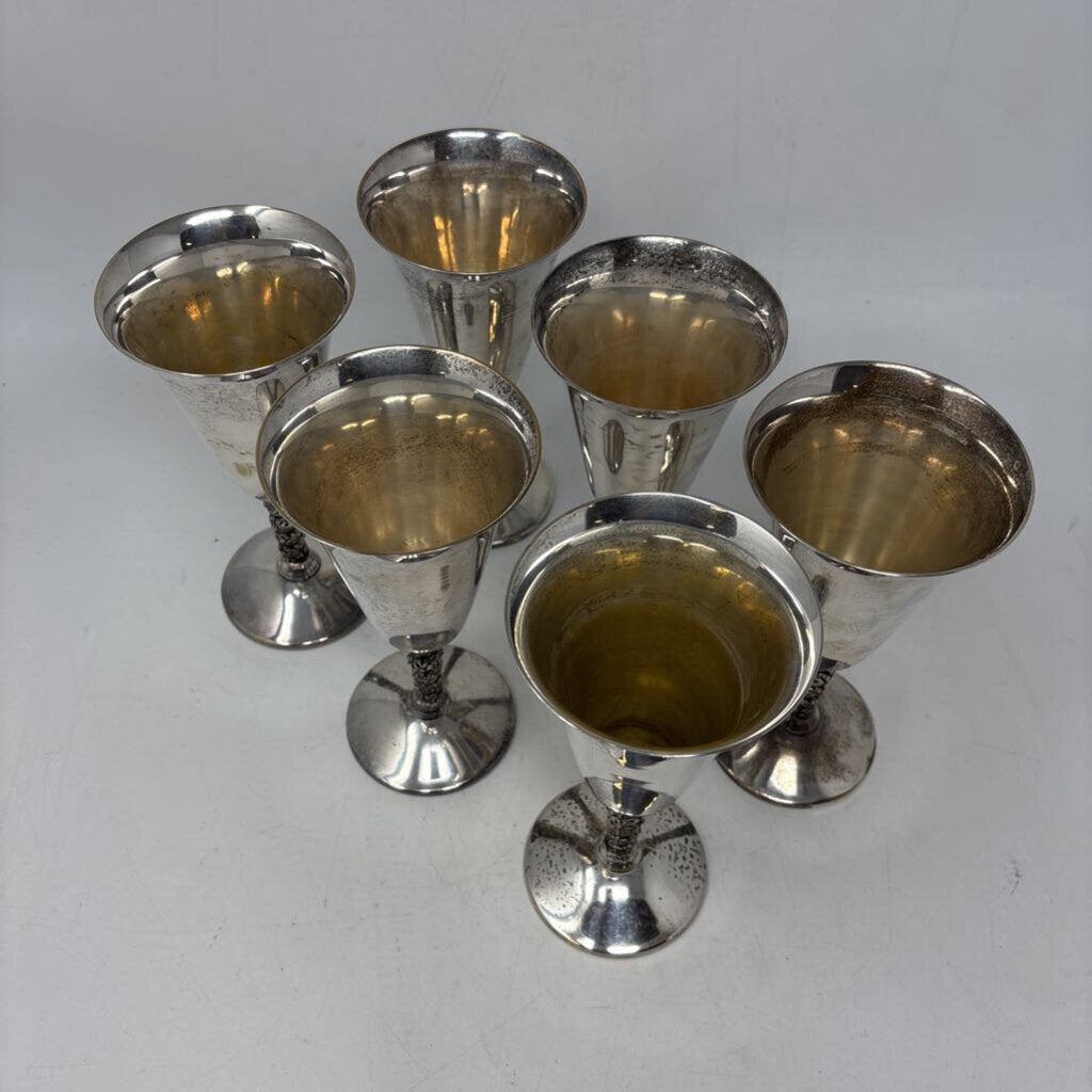 Grapevine Stem Design Goblets 6 Pc