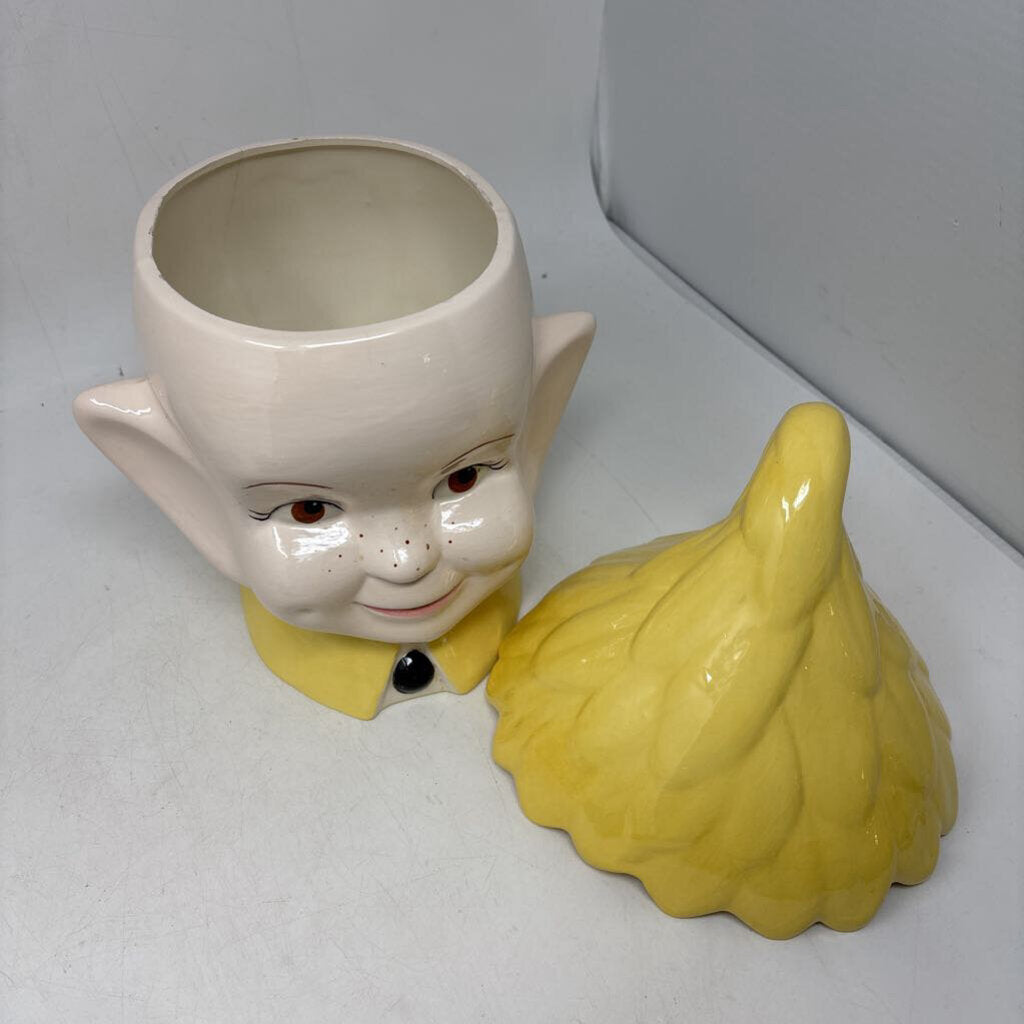 Hand Painted Pixie Elf Cookie Jar