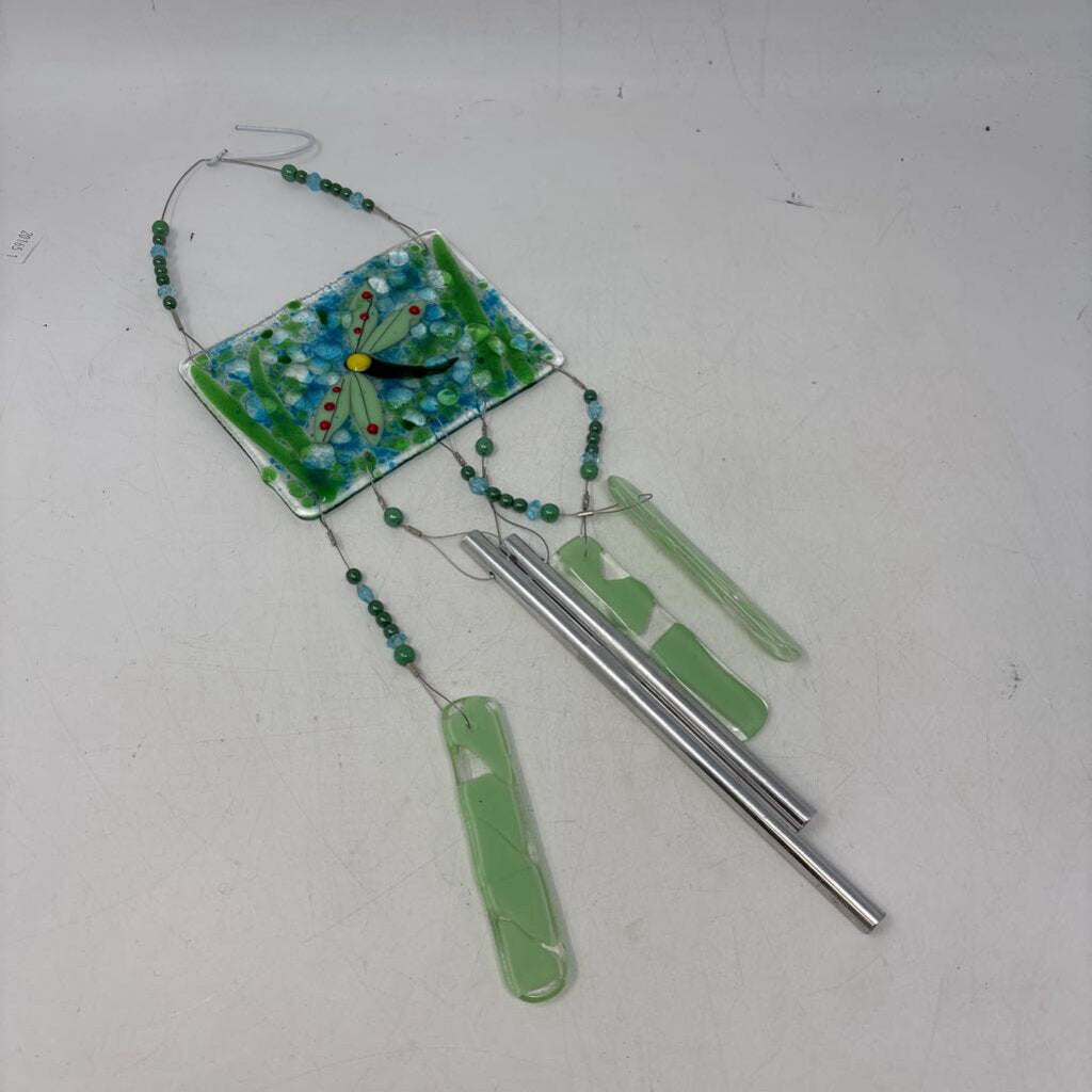 Hand Made Glass Dragonfly Wind Chime