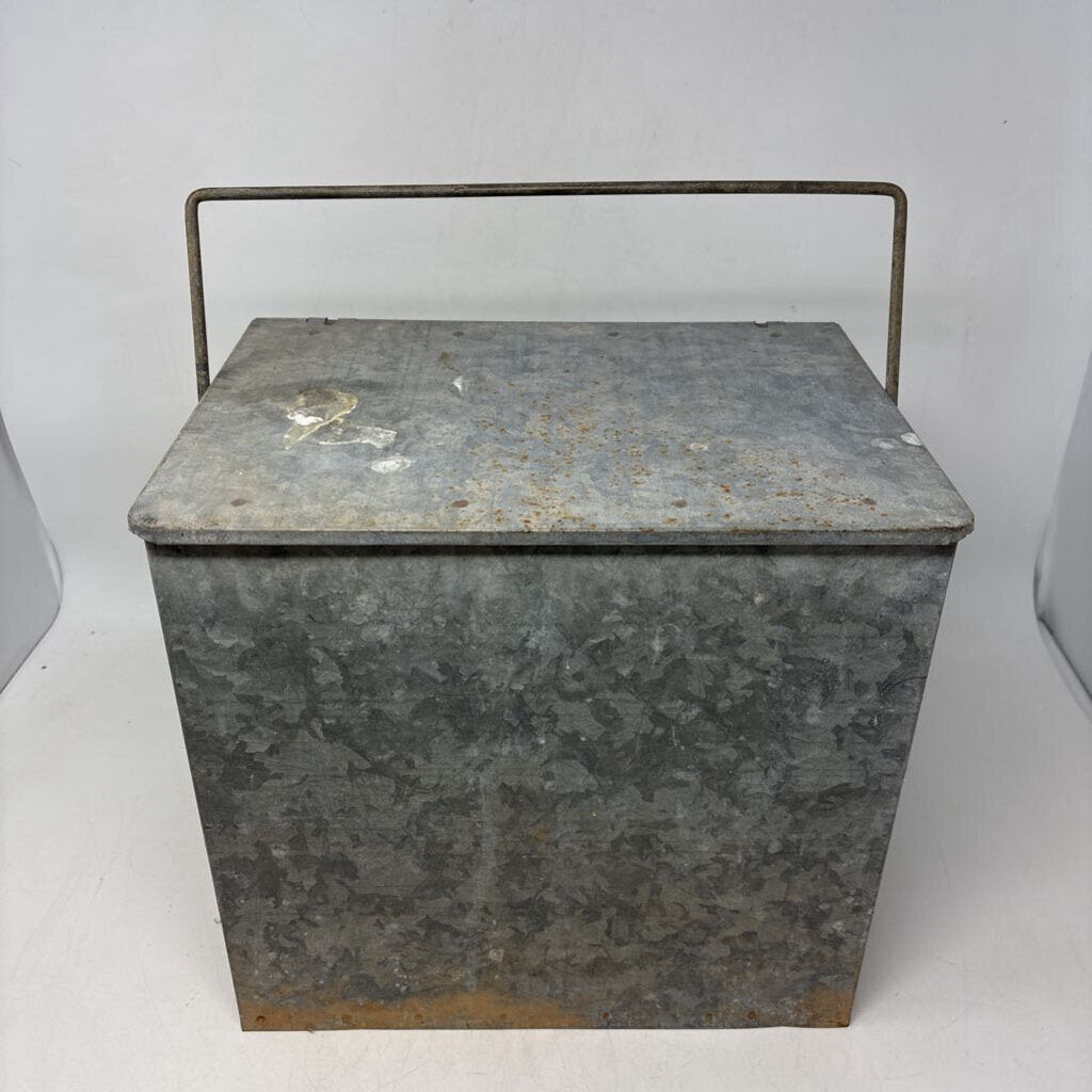 Vintage Metal Porch Milk Box 12 X 9 X 11