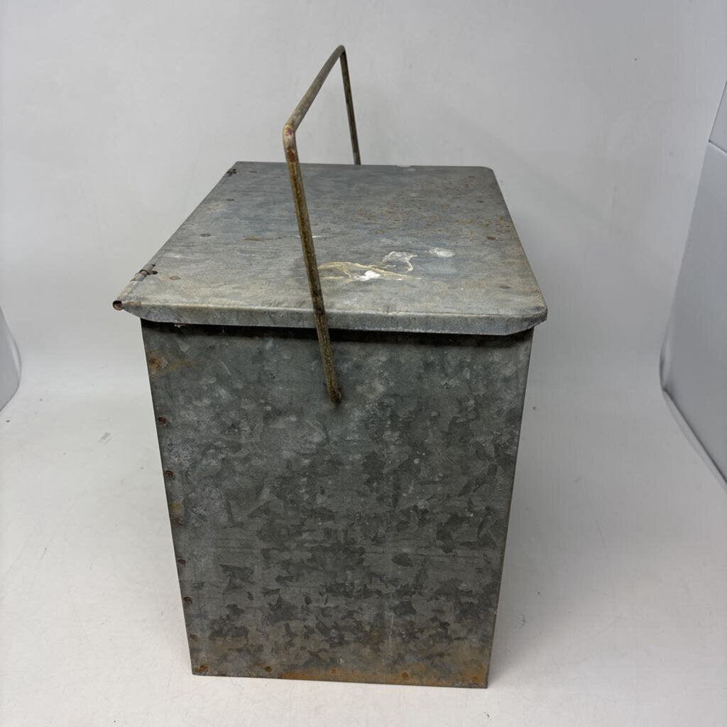 Vintage Metal Porch Milk Box 12 X 9 X 11