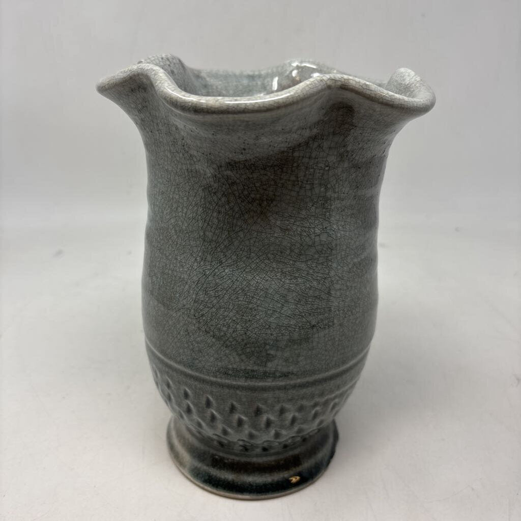 Glazed Crackle Finish Vase