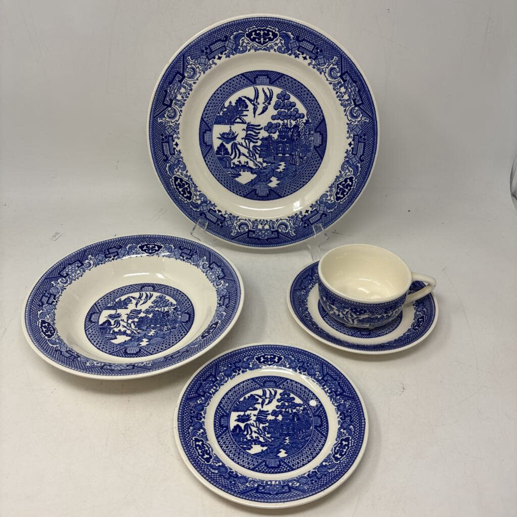 Willow Ware China Setting for 6 Plus Extra