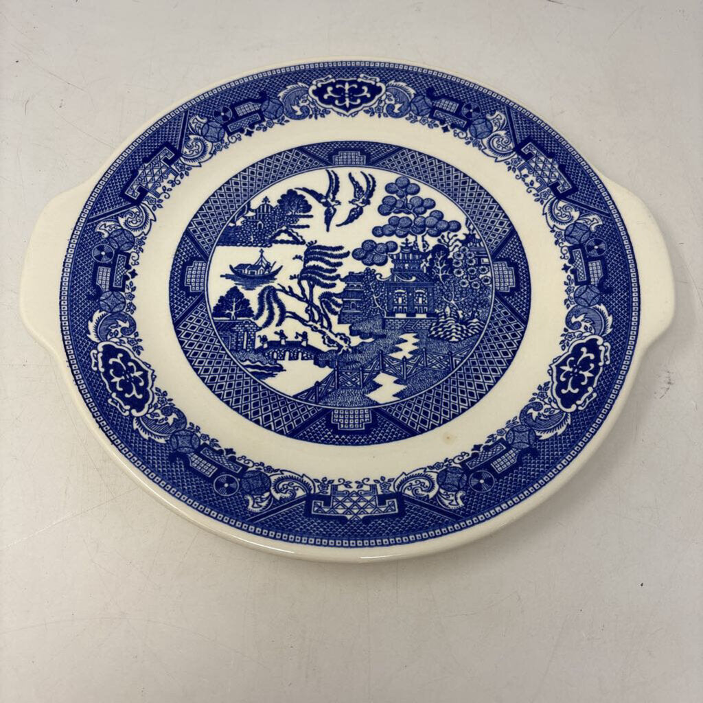 Willow Ware China Cake Plate