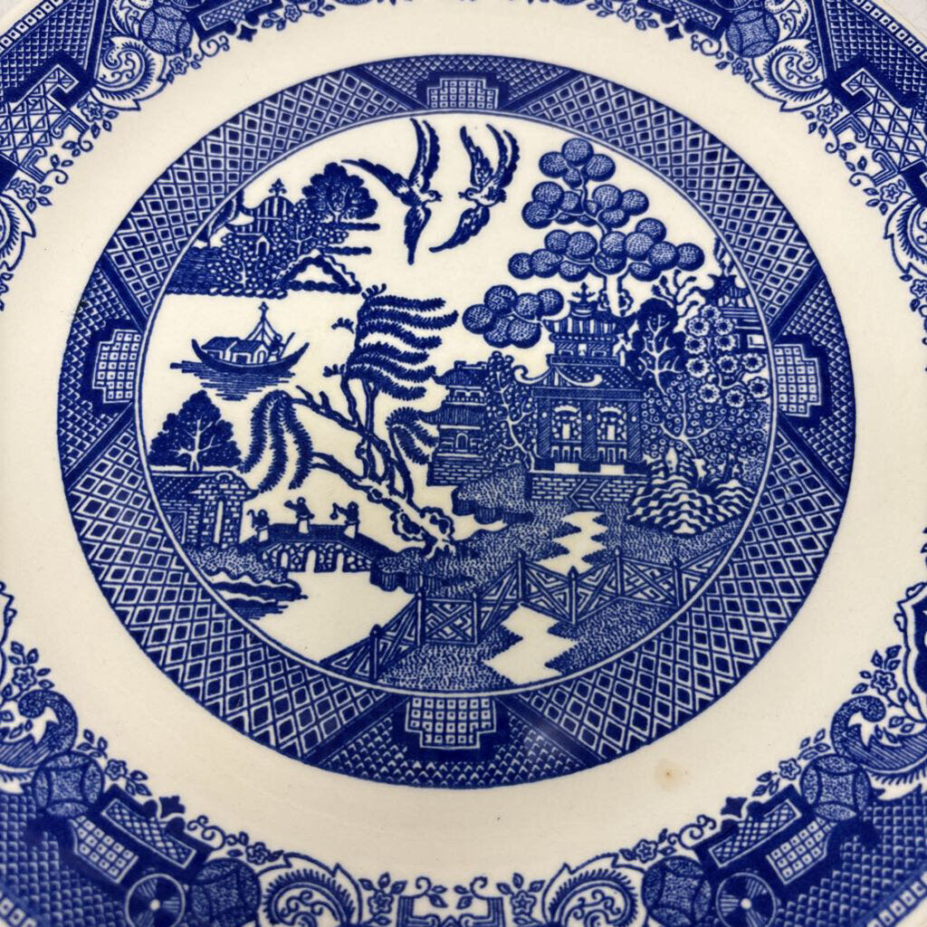 Willow Ware China Cake Plate