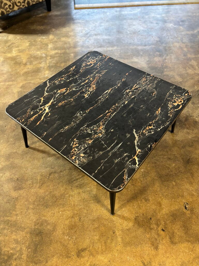Faux Marble Top Coffee Table 29.5 X 29.5 X 13.5