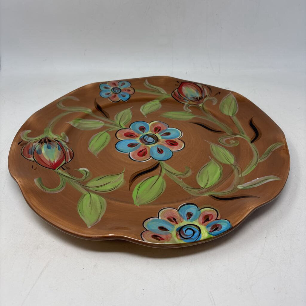 Serving Floral Wavy Platter