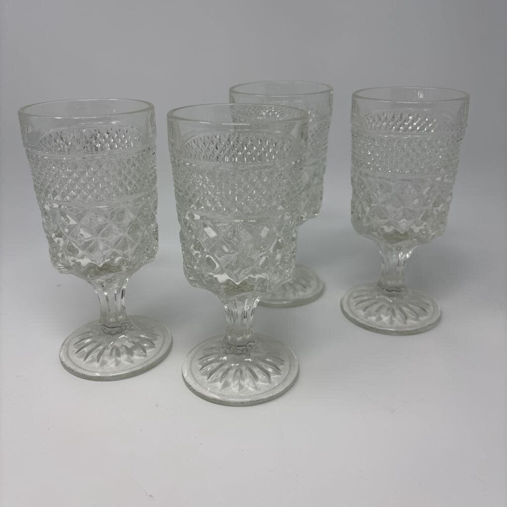 Crystal Tulip Garden Goblets 4 PC